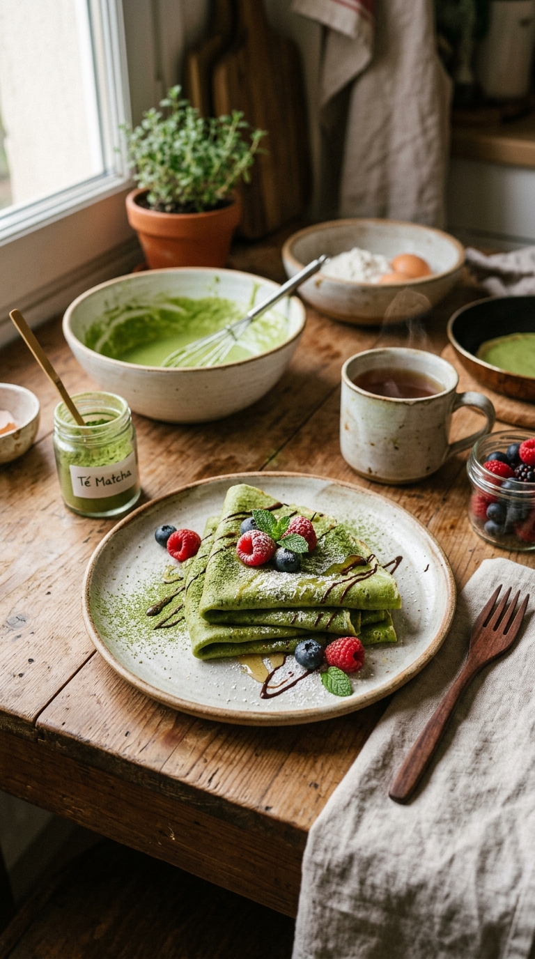Crêpes de té Matcha