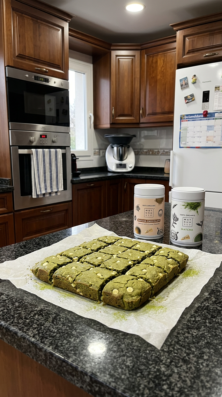 brownie de matcha que no sabe a hierba