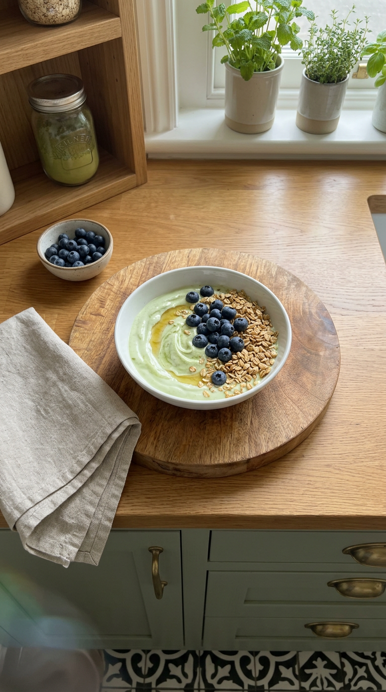 matcha yogurt bowl — 5 minutes, no cooking