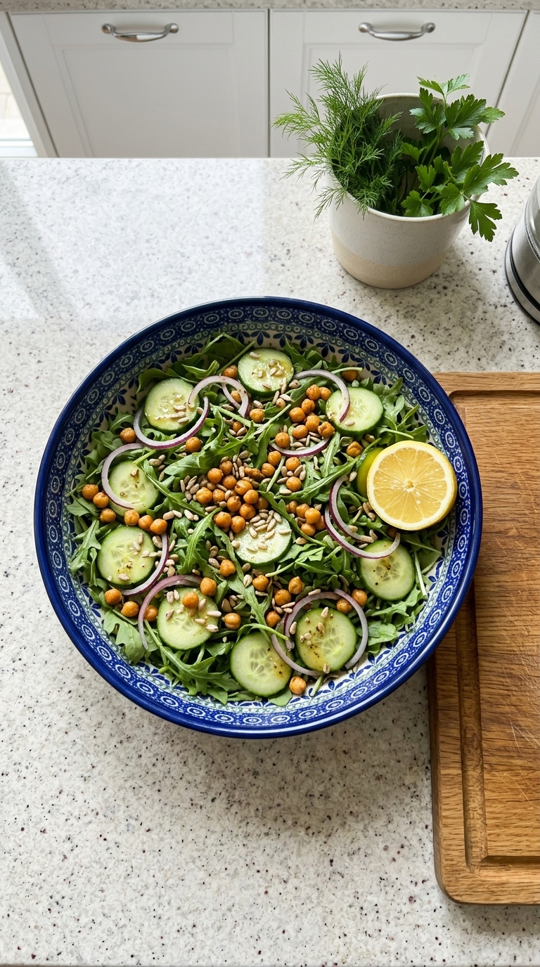 sałatka z ciecierzycą którą w końcu ogarnęłam