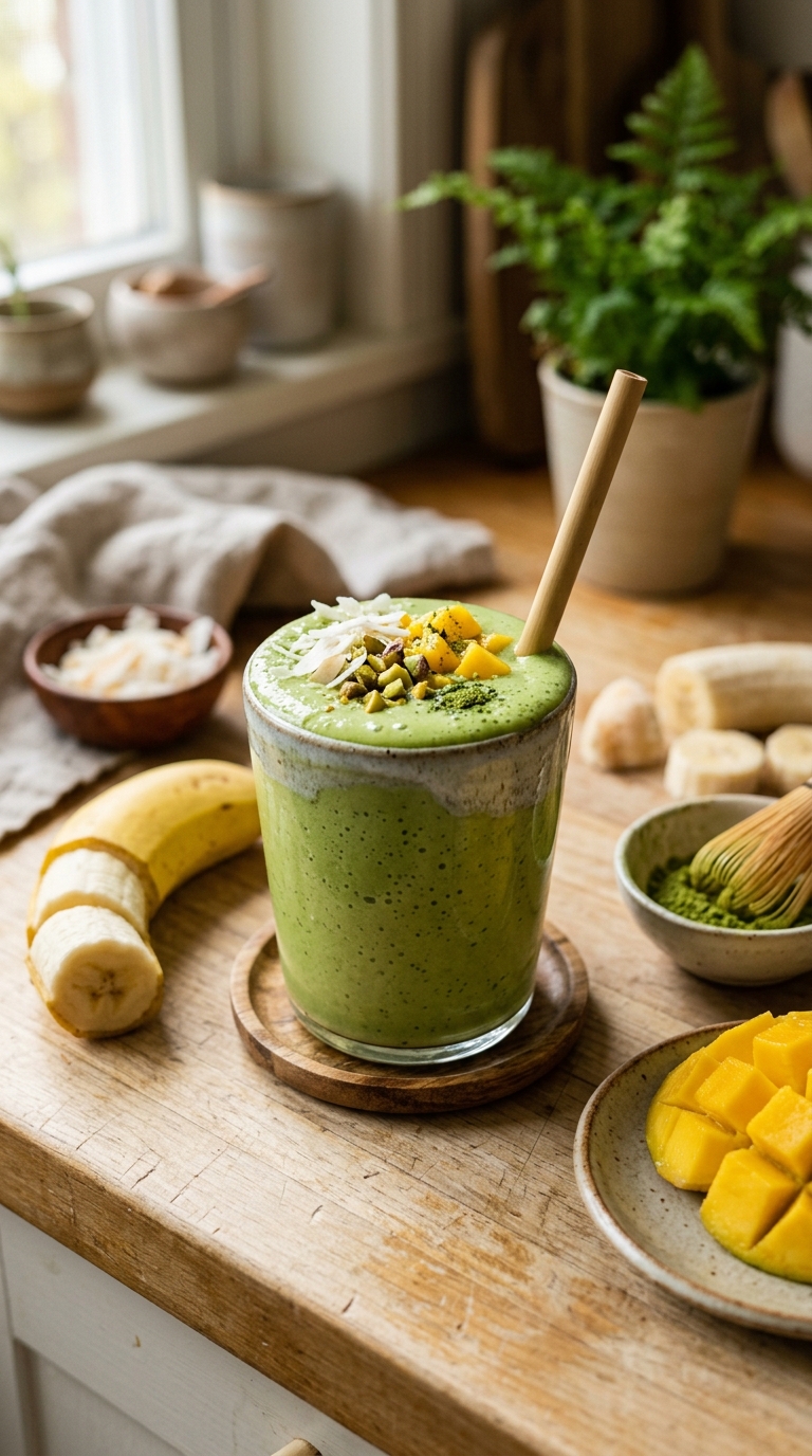 Smoothie de matcha y 🥥